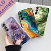 Marble Flower Case For iPhone Samsung A55 S24 S25 A06 Xiaomi Redmi Note 13Pro 14C Huawei Honor Realme Shockproof Phone Bumper Anti-Scratch Matte Cover