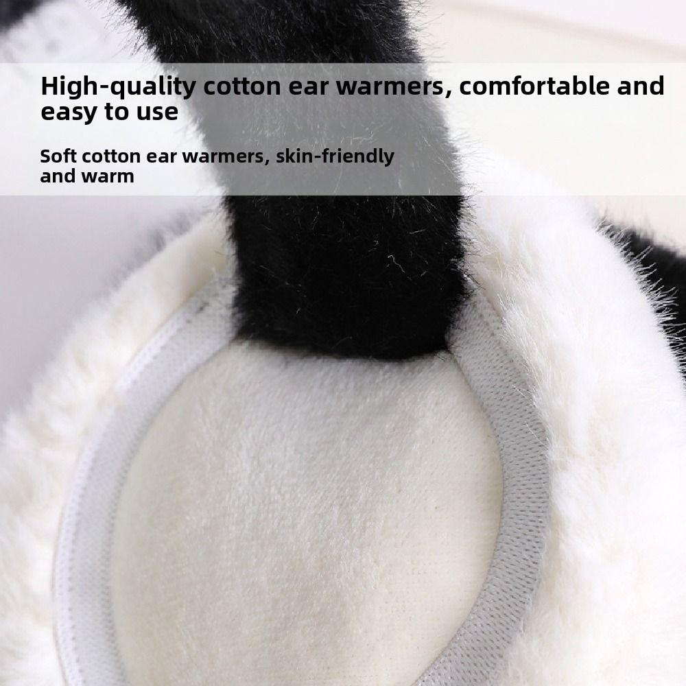 Thicken Panda Warm Earflaps Foldable Cold-proof Ear Mask Capybara Plush Earmuffs  Riding
