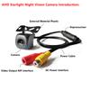 12V Car AHD Starlight Night Rear View Camera Vision IP68 Waterproof  Car Camera 1280 HD Image Reversing Camera with Parking Line