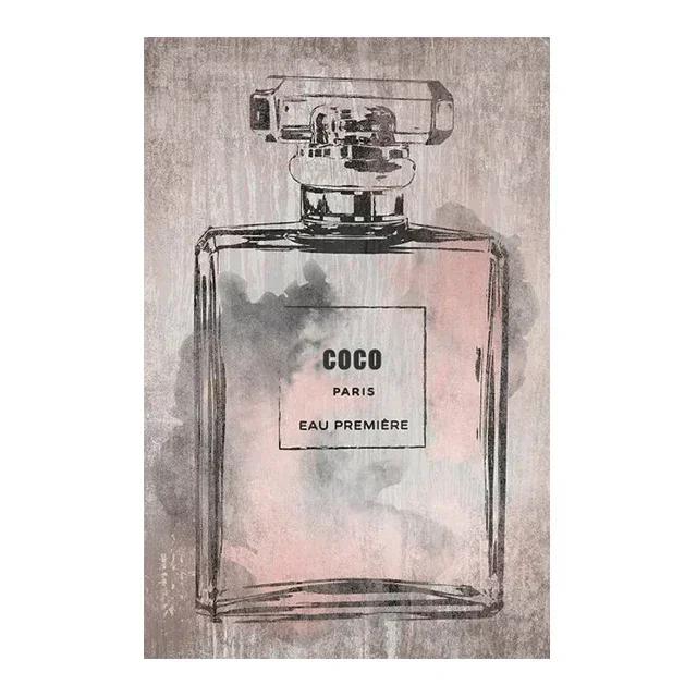 Современная модная эстетика Настенное искусство Париж Роскошный флакон духов HD Масло на холсте Постер Принт Украшение для дома Спальни Подарок