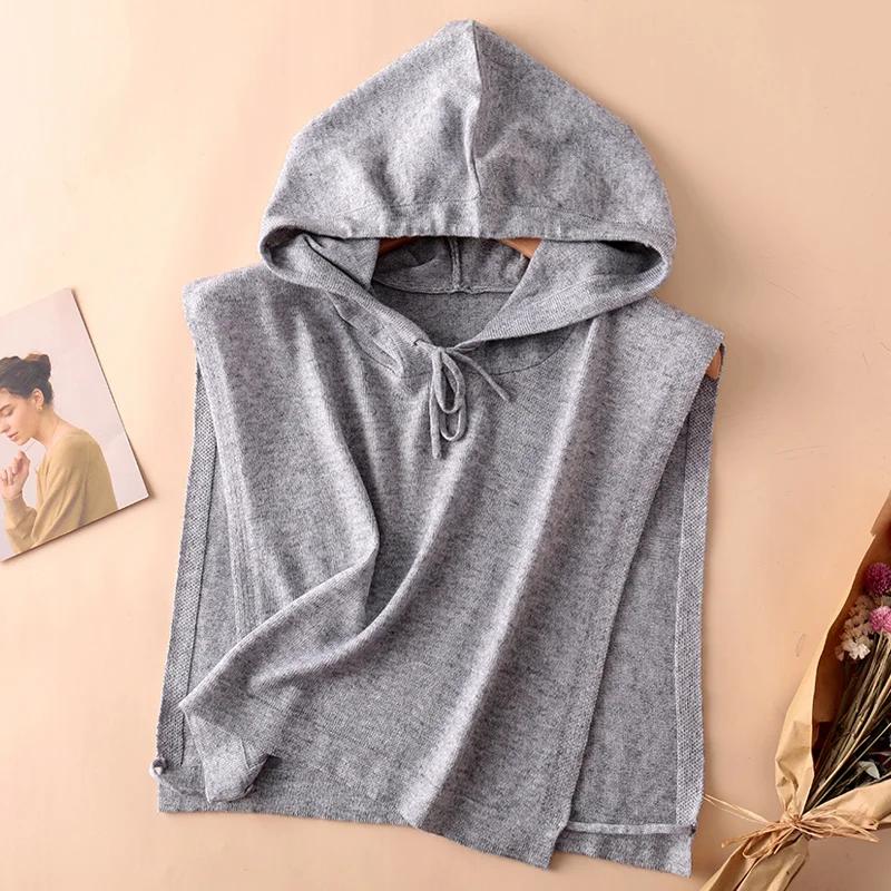 Women Wool Detachable Collar Fake Neck Mock Hooded Solid Color False Sweater Ladies Turtleneck Neckwear Clothing Accessories