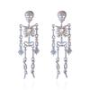 1 Pair Fully Bright Halloween Skull Earrings, Suitable for Daily Wear