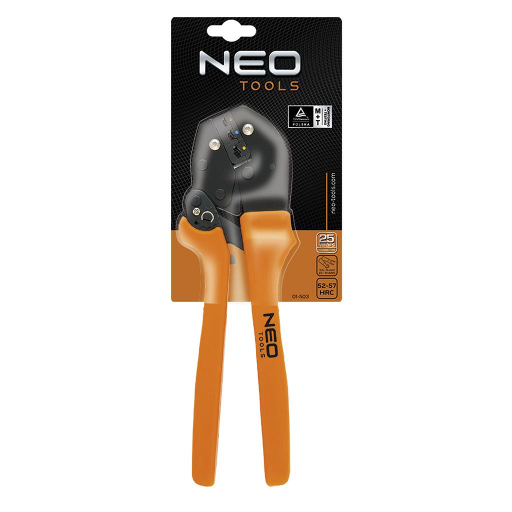 Crimping pliers for 22-10AWG connector terminals