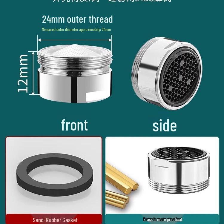 Универсальный комплект насадок-аэраторов для смесителя: Брызговик, Сетчатый фильтр, Совместимость с горячей/холодной водой