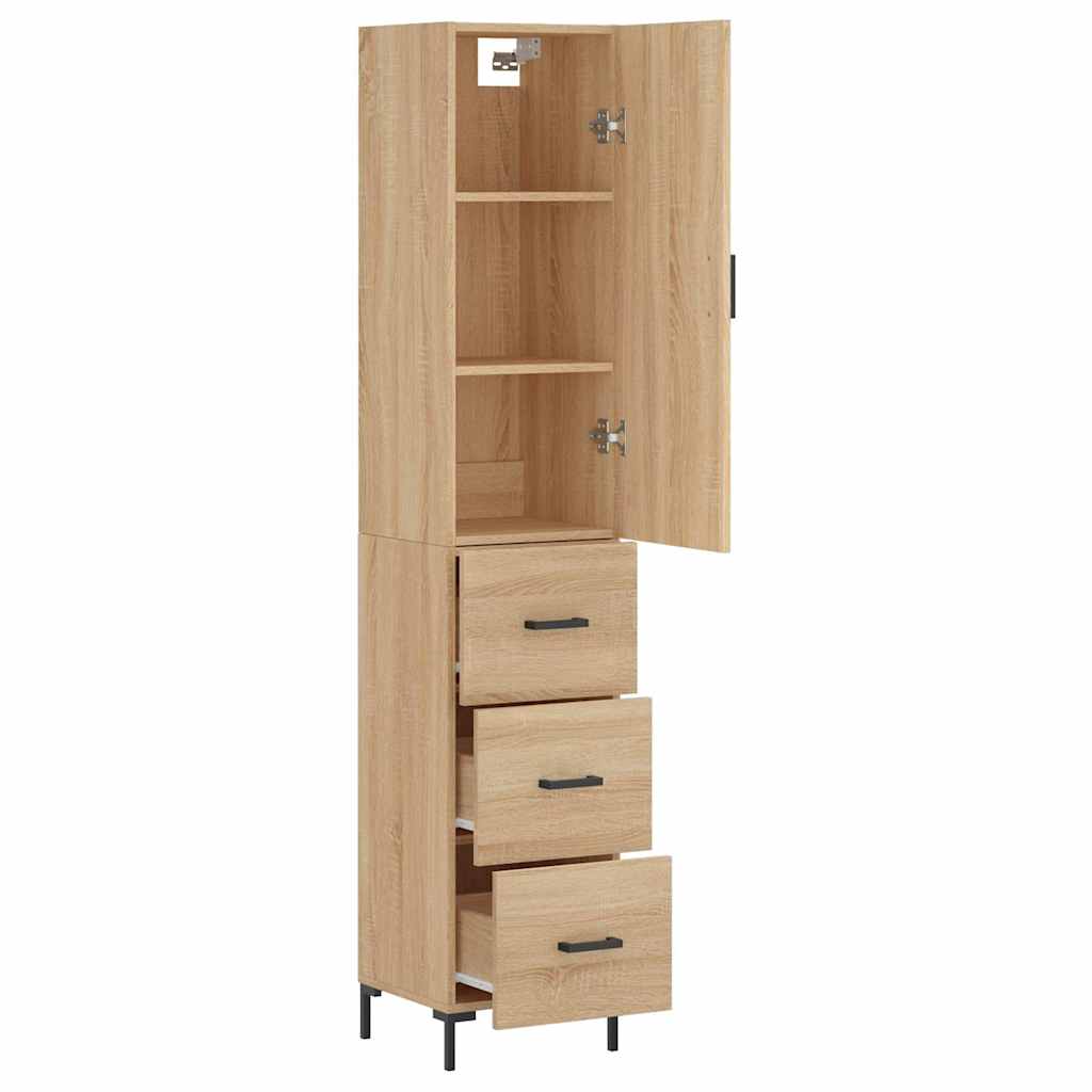 Highboard Sonoma Oak 34.5 x 34 x 180 cm Particleboard