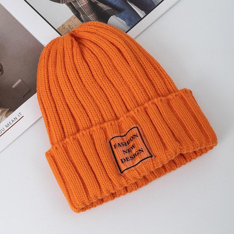 Новые женские зимние шапки, модные теплые Kpop Steetwear, шапка-бини, женские повседневные зимние вязаные шапки с прозрачной этикеткой