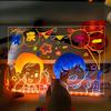 LED Note Board With Night Light Colorful 7 Pens DIY Acrylic Message Board Children‘s Drawing Board For Kids Birthday Gift
