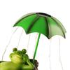 Solar Frog Garden Statue with LED Lights Frog Sculpture Decoration Outdoor Decor Animal Figurine Waterproof Ornament for Patio Lawn Yard