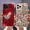 Чехол для мобильного телефона iPhone16Pro подходит для 16 love xsmax стразы XR окантовка 7plus мягкий SE2/6 темперамент