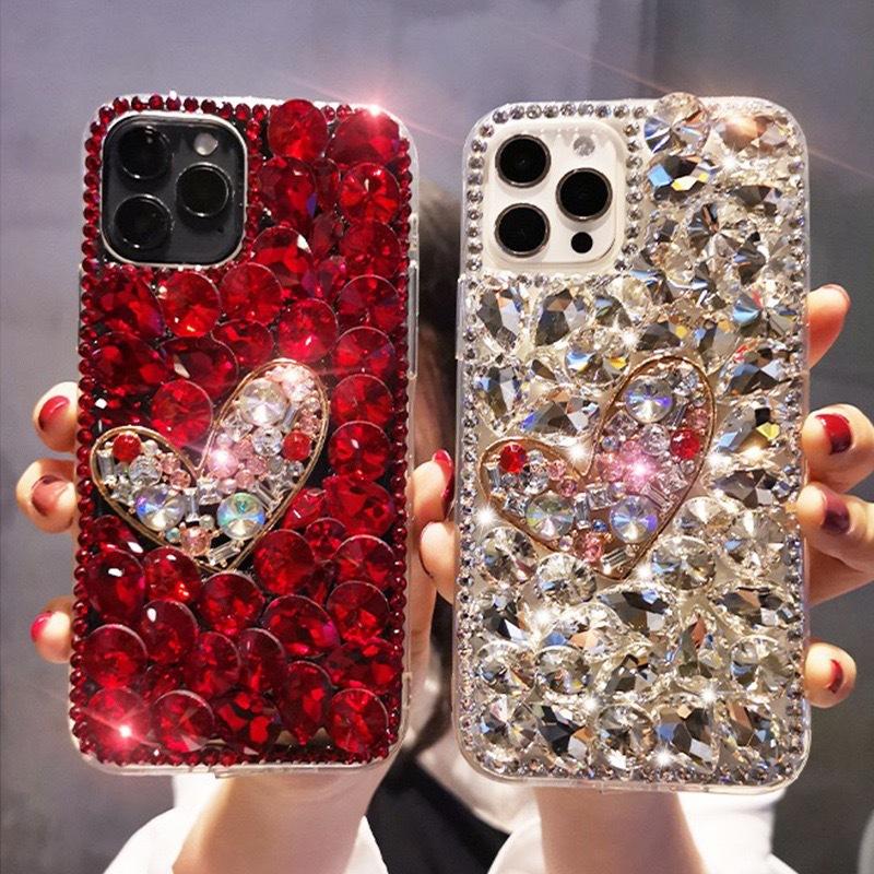 Чехол для мобильного телефона iPhone16Pro подходит для 16 love xsmax стразы XR окантовка 7plus мягкий SE2/6 темперамент