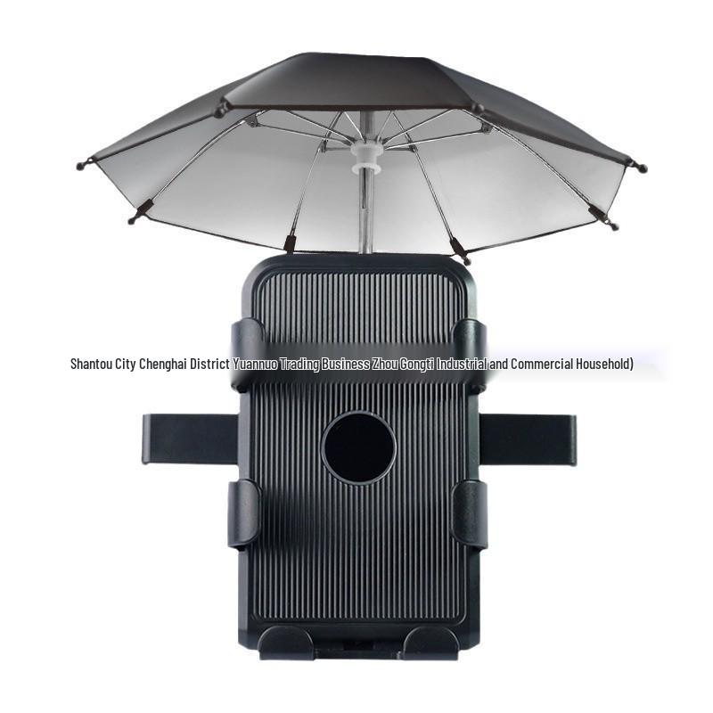 Multi-Vehicle Phone Mount for Riders: Car, Bicycle, Scooter & Motorcycle Navigation Holder with Battery & Cycling Umbrella
