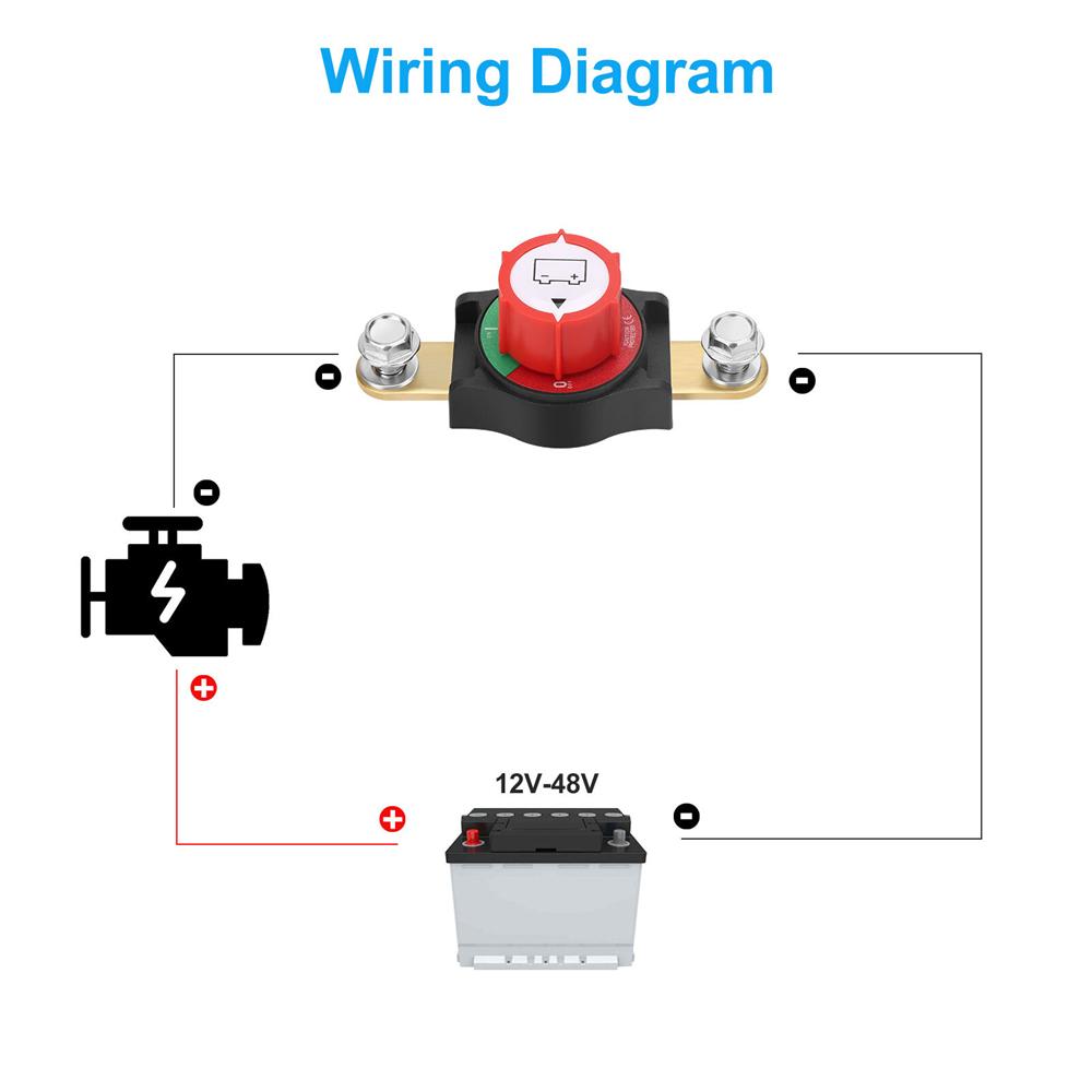 12-48V Side Post Battery Disconnect Switch Heavy Duty On/Off Switch For Car Boat
