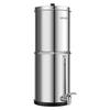 Gravity-fed Water Filter System, 5.68L 304 Stainless-Steel Countertop Water Filtration System, Reduces Lead and up to 99% of Chlorine, with 2 Carbon