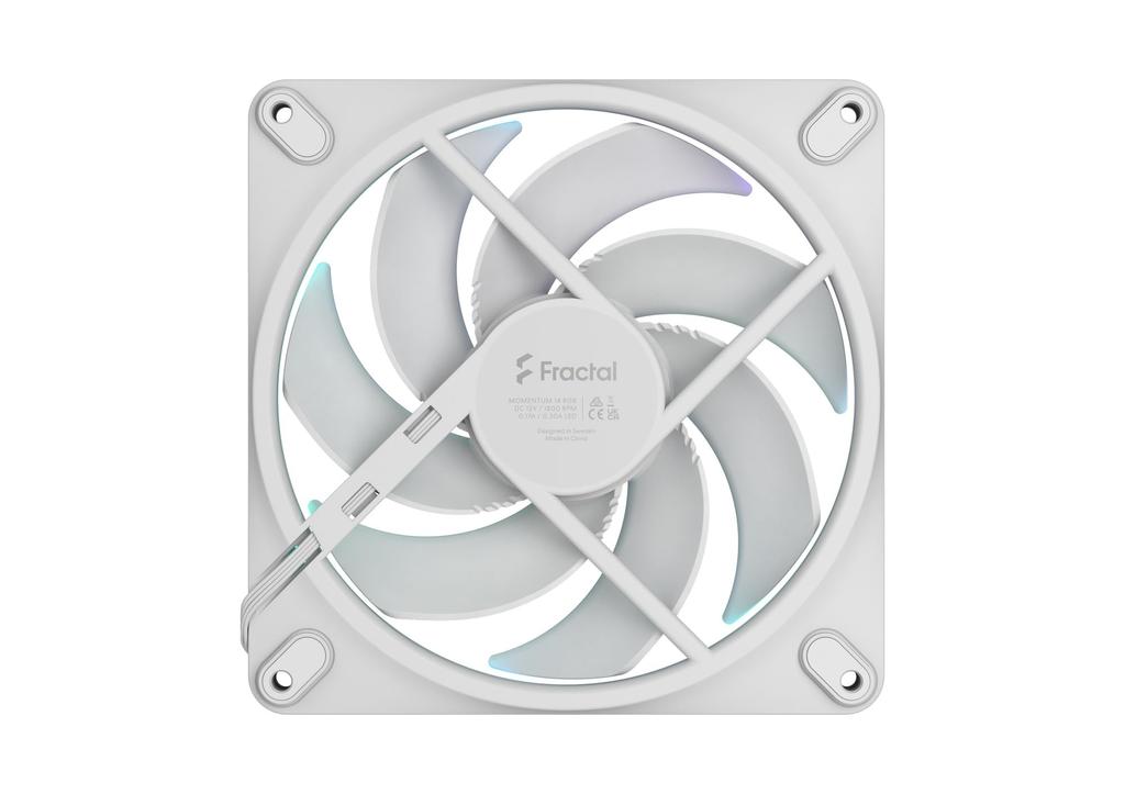 Fractal Design Momentum 14 RGB White 140mm PC Case Fan FN2098 FD-F-MR1-1402
