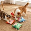 Crinkle Paper Inside Cat Molar Chew Toy Bite Tough Dog Squeaky Plush Toy  Indoor Entertainment Play