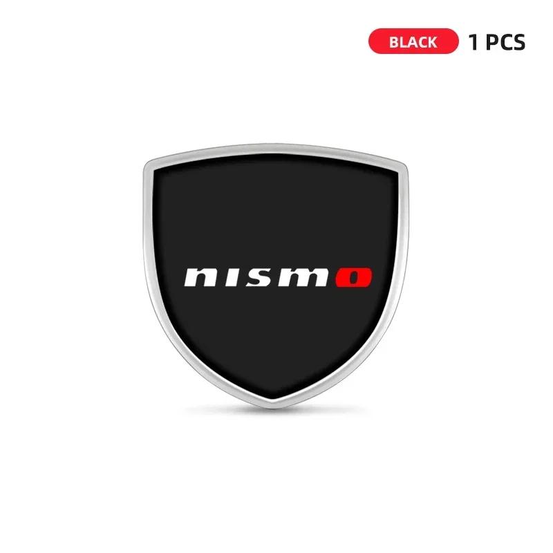 1/2pcs 3D Car Styling Shield Emblem Badge Metal Stickers Decor Decals For Nissan Nismo Qashqai Teana X Trail T32 T31 Tiida Juke