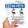 SmartSign 14 x 10 inch “No Pets - No Dogs Or Pets Allowed, Comfort/Emotional Support Animals Not Service...” Metal Sign, 40 mil Laminated