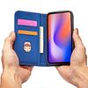 Hurtel iPhone 12 Magnetic Wallet Case - Blue