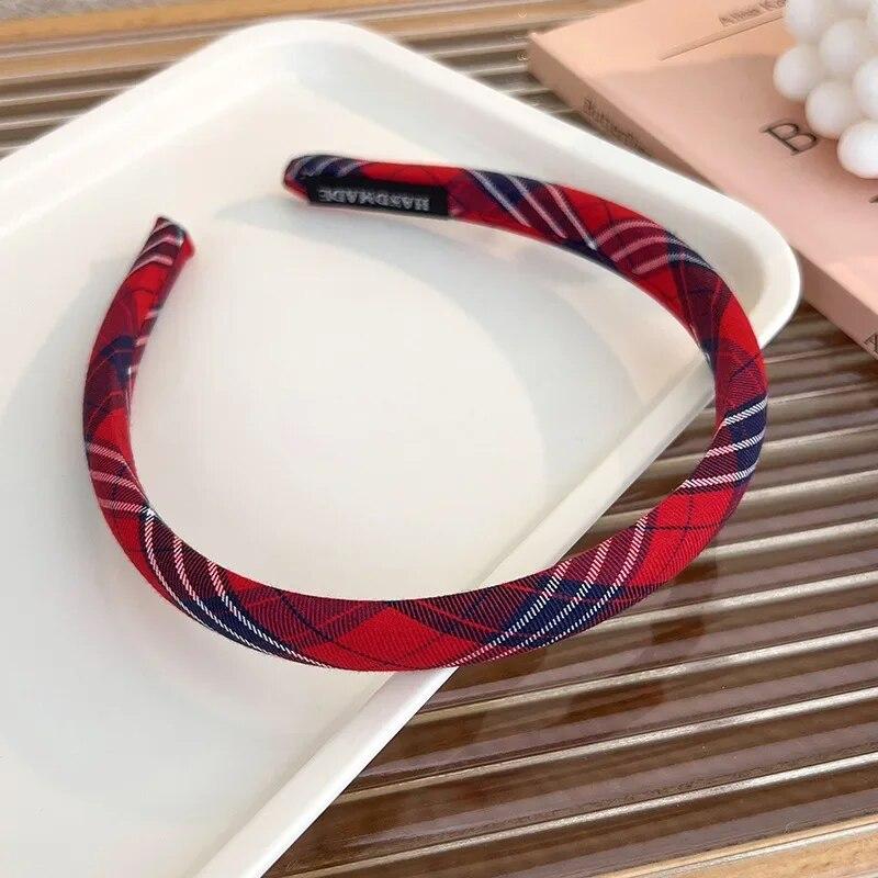 Модные винтажные клетчатые ленты для волос для женщин и девочек, головной убор, повязка на голову для девочек, повязка для волос, обруч для волос, женские аксессуары для волос, головные уборы