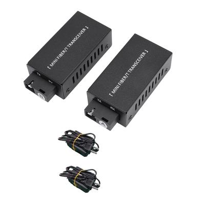 Медиаконвертер Ethernet 25 км 100M одномодовый Tx1310 нм Rx1550 нм SC DC5V1A Мини-оптоволокно