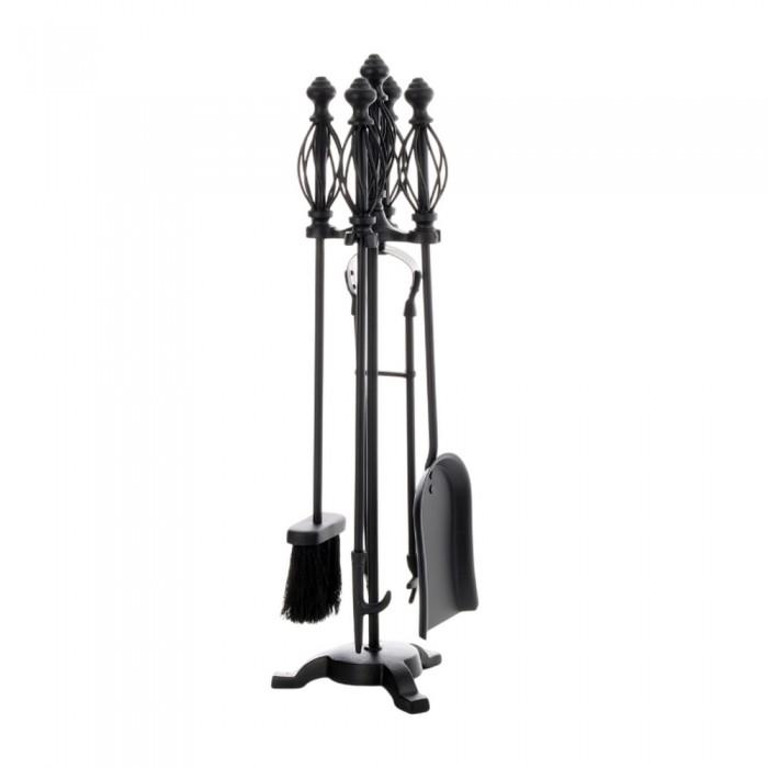 Leecroft Cage Handle Companion Set Black 27''