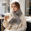 Heat Storage Neck Protection Women Imitation Mink Fur Scarf, Thickened Soft Plush Thermal Winter Wrap Warmer, Cold Weather Elegant Shawl Accessory for