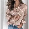 Long Sleeved Hot Stamping Printed Personalized Women's Blouses & Shirts