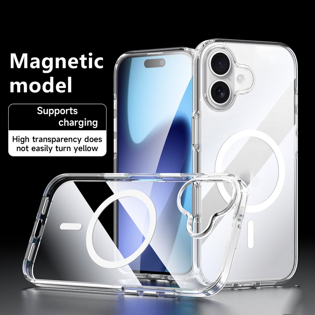 SULADA For iPhone 17 Case Compatible with MagSafe TPU+PC Crystal Clear Phone Cover