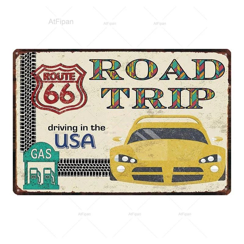 Vintage Motorcycle Garage Metal Plate Classic Tire Poster Shabby Chic Wall Art Decor xCM Metal Painting for Home Retro Cuadr