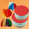 500pcs Multicolor Origami Folding Papers, Circular Craft Sheets for DIY Art Projects, Pre-Cut Kindergarten Handcraft Supplies