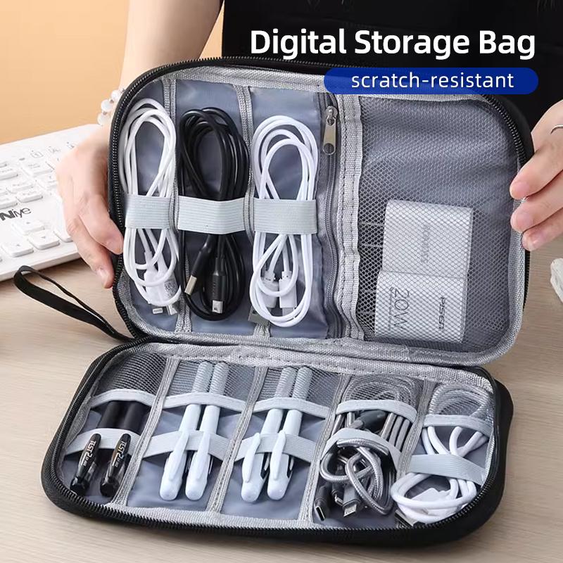 BAGE7 2026 Car Sticker Car Styling Digital Storage Bag Portable USB Data Cable Plug Case For BMW 1 3 5 Series X1 X4 X5 X7 G20 G38 F20
