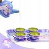 Metal Tea Set: Jug, Cups, Tray, Sweets, Suitcase