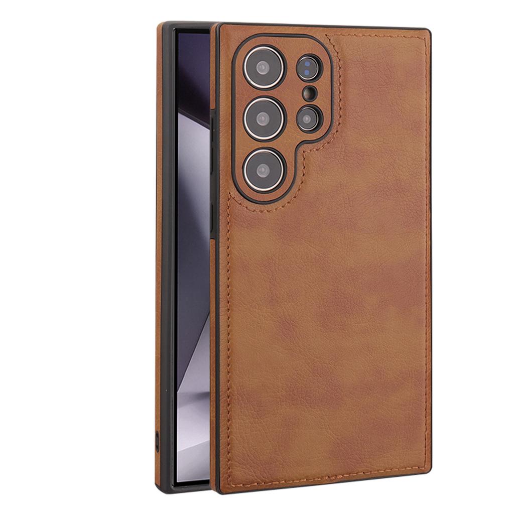 PU Leather Phone Case for Samsung Galaxy S26 Ultra S25 Plus S24, Shockproof Camera Lens Protection Back Cover