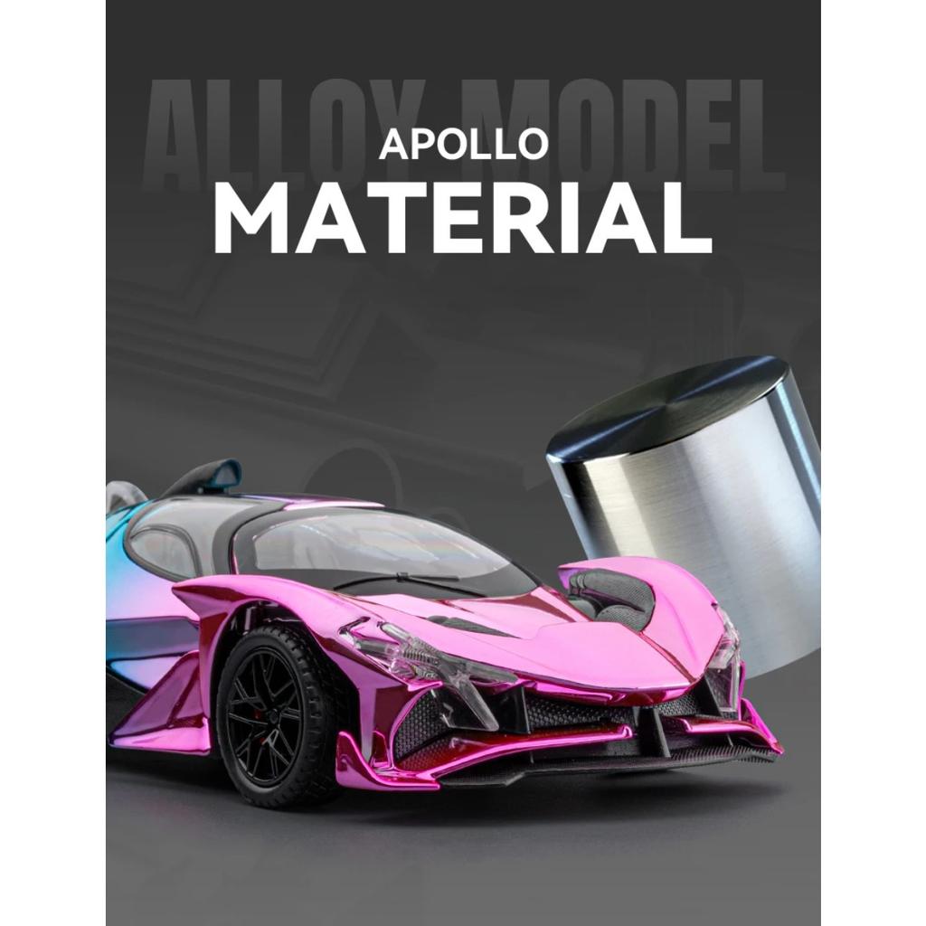 1/24 Проект Аполлон EVO Гальванизированный Спортивный Автомобиль Сплав Модель Литой Металл Гоночный Автомобиль Транспортные Средства Дом Модная Игрушка Украшения Подарки