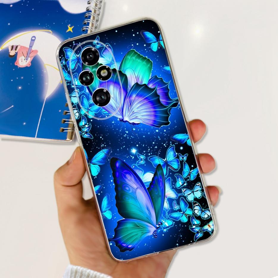 Чехол для Honor 200 Pro ELP-AN00 Милый Кот Расписной Чехол Прозрачный Силиконовый Чехол для Телефона Для Honor 200 Lite Honor200 Pro Мягкий ТПУ Fundas
