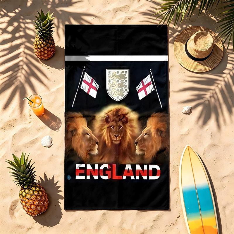 England National Football Team (1) Theme Beach Towel Sand Resistant Soft And Comfortable Suitable For The Pool Camping Yoga And Diving A Travel