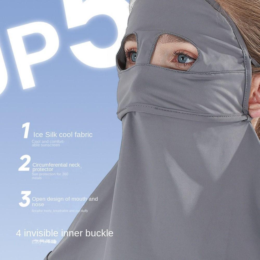 Face Cover Women Summer Sunscreen Mask Sun Proof Bandana Riding Mask  Outdoor