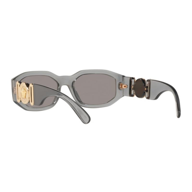 Versace [Доступные рецепты] Модные асимметричные солнцезащитные очки Унисекс Стиль для пары Серый 2385659 VE4361311/6G-Gray 53