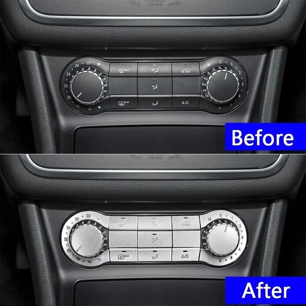 Car Center Console Air Conditioning Switch Button Stickers Fit For Mercedes Benz A B Class W176 W246 CLA C117 GLA X156