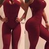 Sexy Female Stretch Skinny Slim Backless Sling Sleeveless Cutout Butt Lift Yoga Fitness Gym Jumpsuit