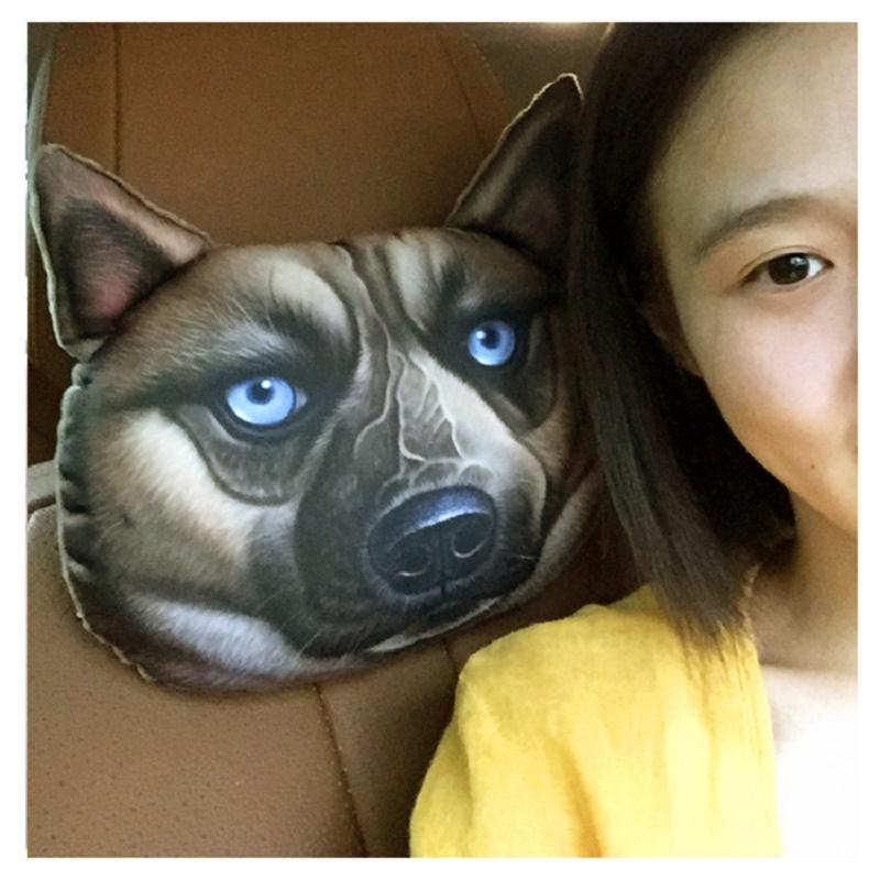 Креативная милая автомобильная наволочка с изображением кота, кролика, панды, животных, подголовник для лица, автомобильное сиденье, подушка для отдыха