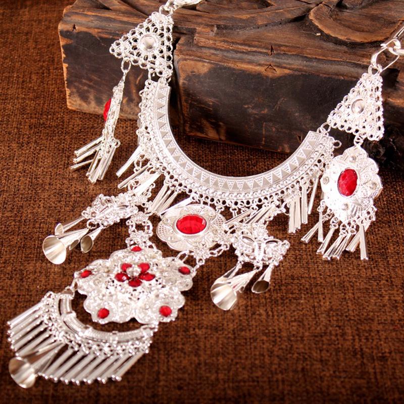 Аниме Tian Guan Ci Fu Heaven Official's Blessing Hua Cheng, ожерелье для косплея, китайское этническое колье, кулон с драгоценным камнем, ювелирный аксессуар