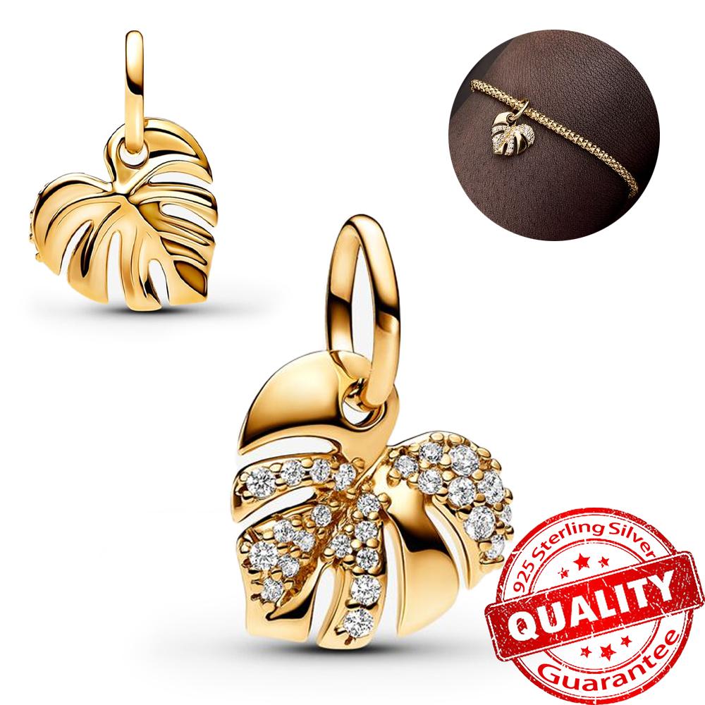 Gorgeous Copper Stones & Enamel Clip Beads & Seahorse Dangle Charm Fits Bracelet For Women Gold Necklace Pendant