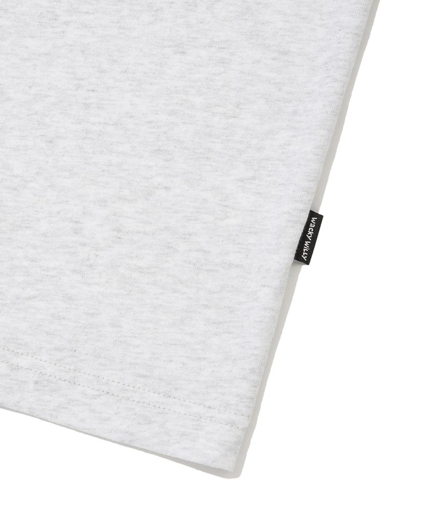 WACKY WILLY Kiki Vacation Graphic Short Sleeve T-Shirt Light Grey