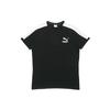 Iconic T7 Colorblock Logo Print Tee with Raglan Sleeves Men Tops Black 598251-01