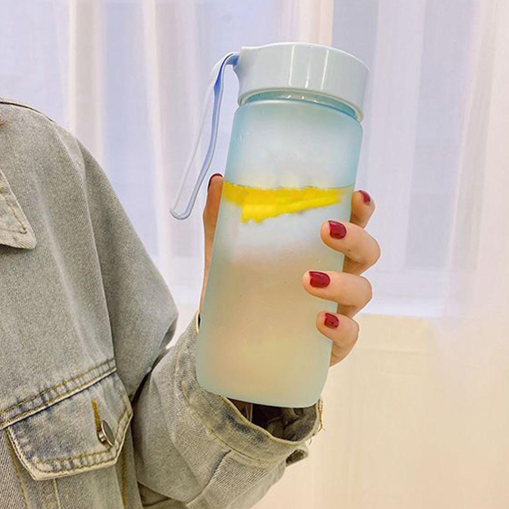 Matte Finish Sports Water Bottle 600ml/20.29oz Water Bottle Durable Plastic Water Bottle Gym