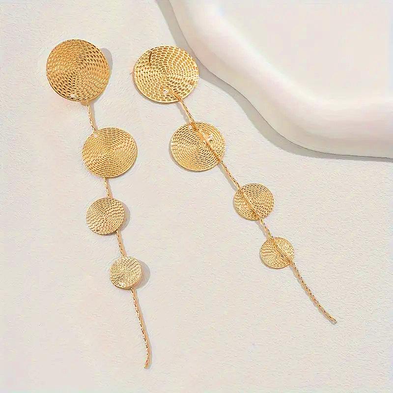 Модные кованые серьги-диски с леопардовым принтом для женщин