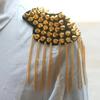 Cool Club Tassel Chain Epaulette Pin Jacket Vintage Brooch Rivet Shoulder Badges  Stage performance