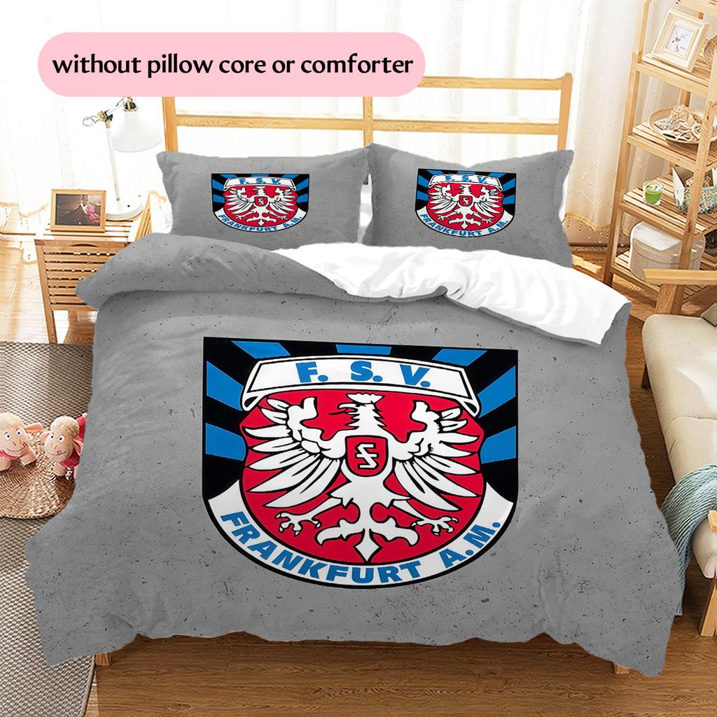 FSV Frankfurt Pattern Bedding Quilt Set Home Decoration Gift (1 * duvet cover + 2 * pillowcase without core).xwn