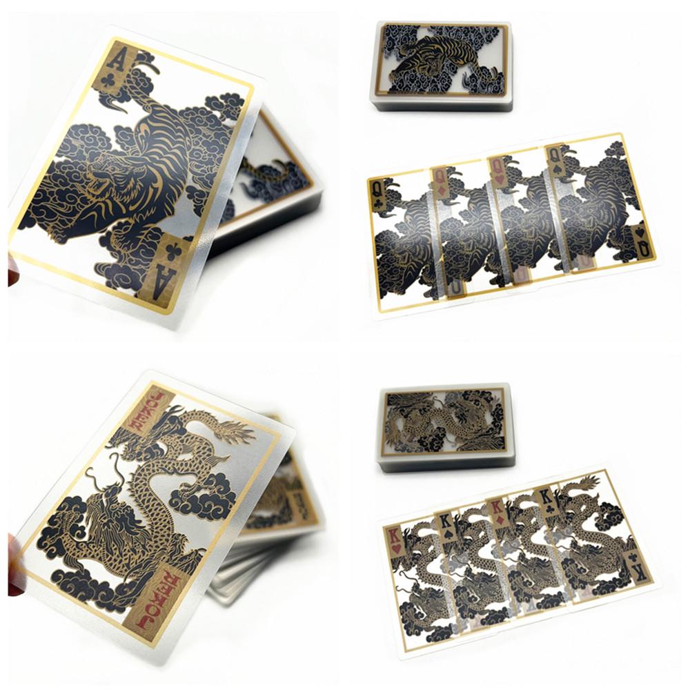Creative Transparent Playing Cards Dragon Tiger Poker Cards